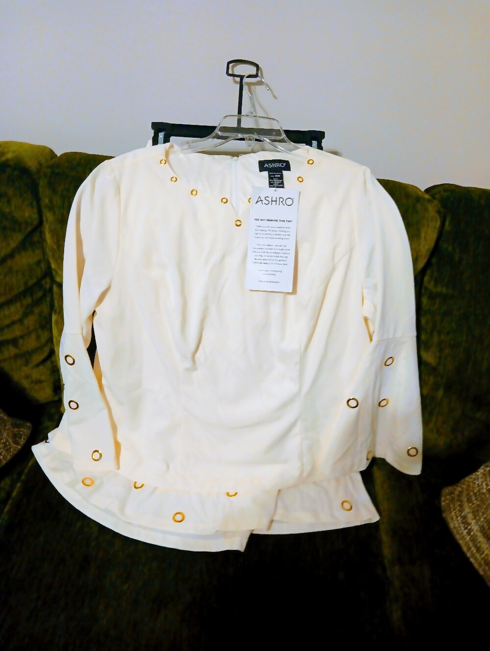 Net Isle Of BONITA :IVORY N GOLD RIVETS SET - Picture 7 of 7